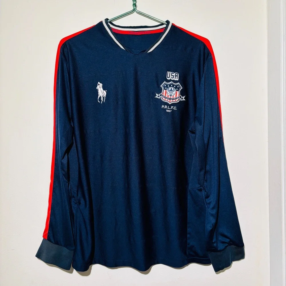 Polo‎ Sport Ralph Lauren USA Navy Blue Performance Jersey PRLFC 1967 Big Pony